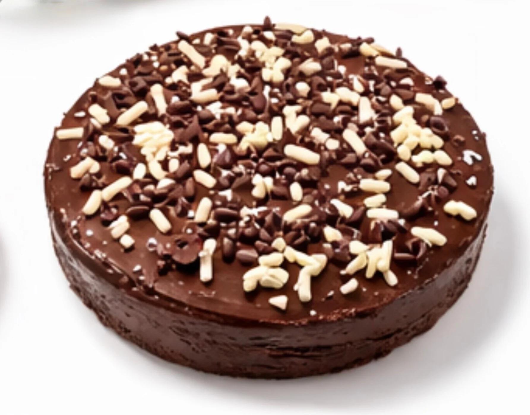 Dunkle Schokoladenstreuseltorte